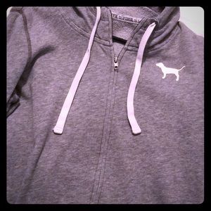 VS PINK long sleeve zip up with hoodie